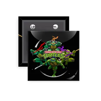 Ninja turtles, Κονκάρδα παραμάνα τετράγωνη 5x5cm