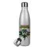 Metallic Glitter Silver Thermos Flask (Stainless steel), double-walled, 500ml