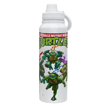 Ninja turtles, Θερμός 1L Ανοξείδωτο με Βάση Κινητού & Διπλά Τοιχώματα