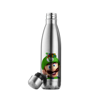 Super mario Luigi, Inox (Stainless steel) double-walled metal mug, 500ml
