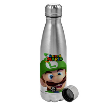 Super mario Luigi, Μεταλλικό παγούρι νερού, ανοξείδωτο ατσάλι, 750ml