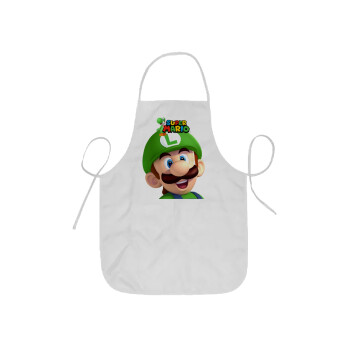 Super mario Luigi, Ποδιά Σεφ ολόσωμη κοντή  Παιδική (44x62cm)