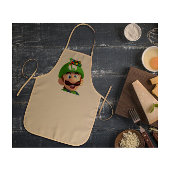 Super mario Luigi, Ποδιά Σεφ Ολόσωμη κοντή Παιδική Canvas-Like (38x50cm)