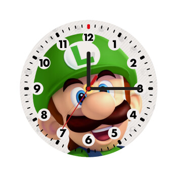 Super mario Luigi, Wooden wall clock (20cm)