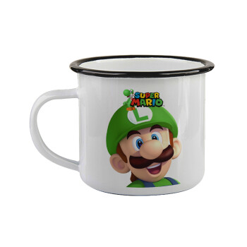 Super mario Luigi, Κούπα εμαγιέ με μαύρο χείλος 360ml