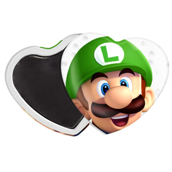 Super mario Luigi, Μαγνητάκι καρδιά (57x52mm)