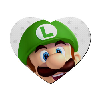 Super mario Luigi, Mousepad καρδιά 23x20cm