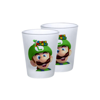 Super mario Luigi, Σφηνοπότηρα γυάλινα 45ml του πάγου (2 τεμάχια)