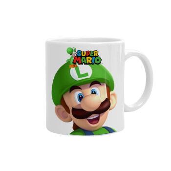 Super mario Luigi, Ceramic coffee mug, 330ml