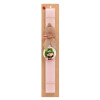 Easter Set, wooden keychain & scented flat Easter candle (30cm) (PINK)