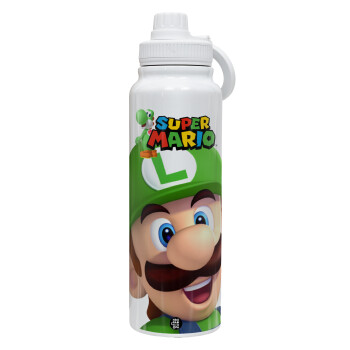 Super mario Luigi, 1L Stainless Steel Thermal Bottle with Phone Holder & Double Wall Insulation