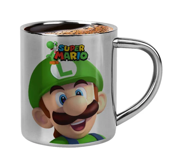 Super mario Luigi — Κουπάκι μεταλλικό διπλού τοιχώματος για espresso (220ml)