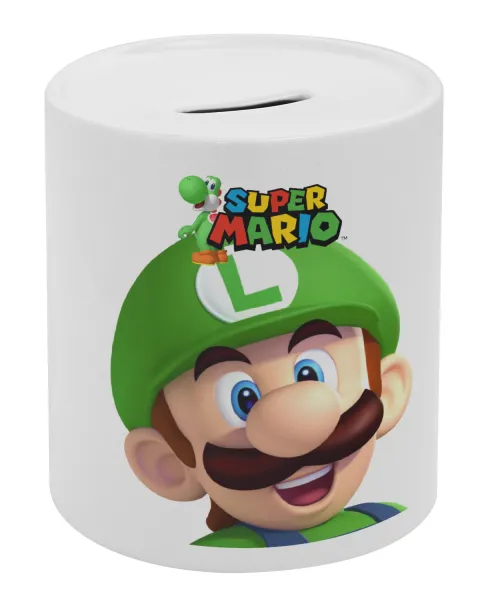 Super mario Luigi — Porcelain money box with stopper
