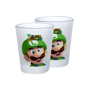 Super mario Luigi, Σφηνοπότηρα γυάλινα 45ml του πάγου (2 τεμάχια)