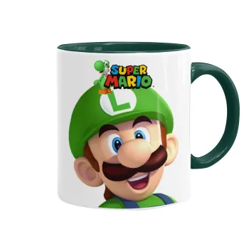 Super mario Luigi, Mug colored green, ceramic, 330ml