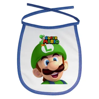 Super mario Luigi, Σαλιάρα μωρού αλέκιαστη με κορδόνι Μπλε