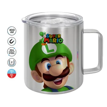 Super mario Luigi, Mug Stainless steel double wall 300ml