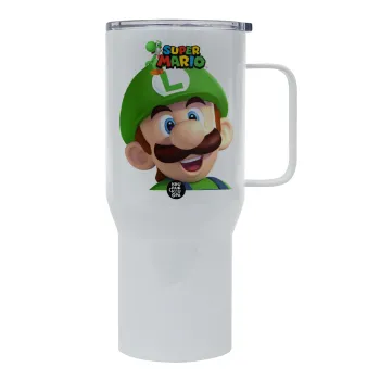 Super mario Luigi, Tumbler με καπάκι, διπλού τοιχώματος (θερμό) 750L
