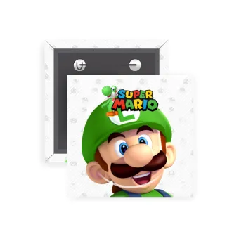 Super mario Luigi, Κονκάρδα παραμάνα τετράγωνη 5x5cm