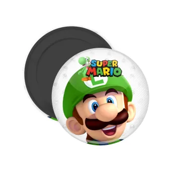 Super mario Luigi, Μαγνητάκι ψυγείου στρογγυλό διάστασης 5cm