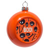 Orange Christmas tree ornament bauble 8cm