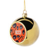 Golden Christmas tree ball ornament 8cm