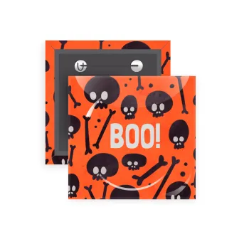 Halloween boo, Κονκάρδα παραμάνα τετράγωνη 5x5cm