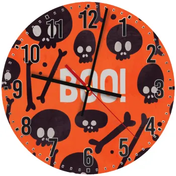 Halloween boo, Ρολόι τοίχου ξύλινο (30cm)