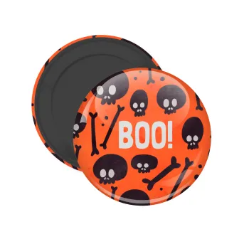 Halloween boo, Μαγνητάκι ψυγείου στρογγυλό διάστασης 5cm