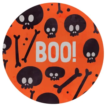 Halloween boo, Mousepad Στρογγυλό 20cm