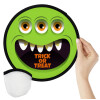 Halloween trick or treat 3 eyes monster, Βεντάλια υφασμάτινη αναδιπλούμενη με θήκη (20cm)