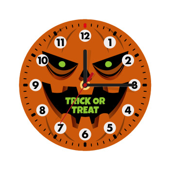Halloween trick or treat Pumpkins, Wooden wall clock (20cm)