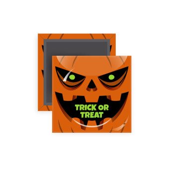 Halloween trick or treat Pumpkins, Μαγνητάκι ψυγείου τετράγωνο διάστασης 5x5cm