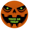 Halloween trick or treat Pumpkins, Mousepad Στρογγυλό 20cm