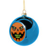 Blue Christmas tree ball ornament 8cm