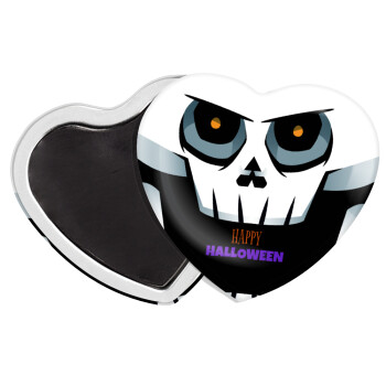 Halloween trick or treat Skeleton, Μαγνητάκι καρδιά (57x52mm)