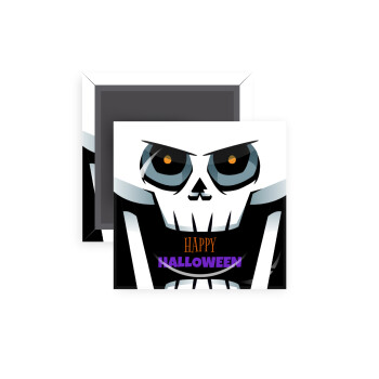 Halloween trick or treat Skeleton, Μαγνητάκι ψυγείου τετράγωνο διάστασης 5x5cm