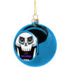 Blue Christmas tree ball ornament 8cm