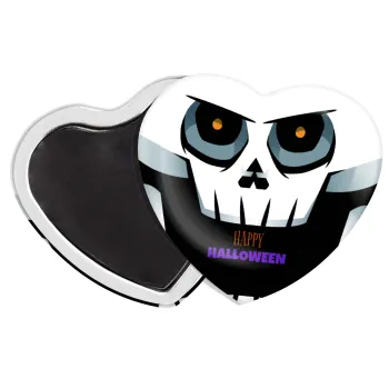 Halloween trick or treat Skeleton, Μαγνητάκι καρδιά (57x52mm)