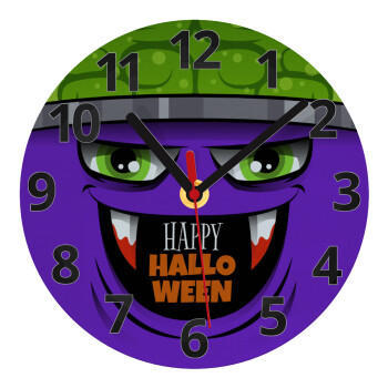 Halloween trick or treat Monster, Ρολόι τοίχου γυάλινο (20cm)