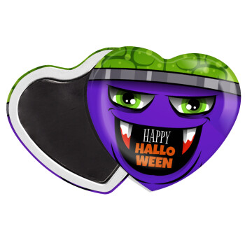 Halloween trick or treat Monster, Μαγνητάκι καρδιά (57x52mm)