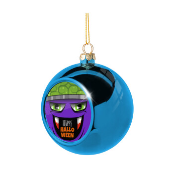 Halloween trick or treat Monster, Χριστουγεννιάτικη μπάλα δένδρου Μπλε 8cm