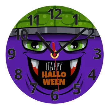 Halloween trick or treat Monster, Ρολόι τοίχου γυάλινο (20cm)