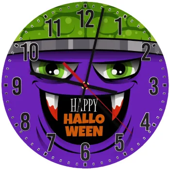 Halloween trick or treat Monster, Ρολόι τοίχου ξύλινο (30cm)