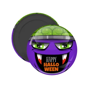 Halloween trick or treat Monster, Μαγνητάκι ψυγείου στρογγυλό διάστασης 5cm