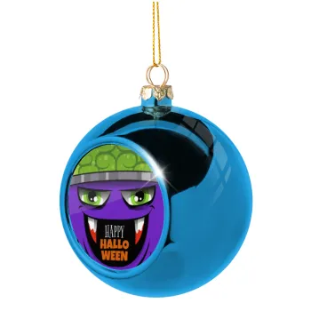 Halloween trick or treat Monster, Blue Christmas tree ball ornament 8cm