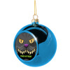 Blue Christmas tree ball ornament 8cm