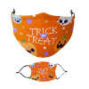 Halloween trick or treat Ghosts and Pumpkins, Μάσκα υφασμάτινη Ενηλίκων πολλαπλών στρώσεων με υποδοχή φίλτρου
