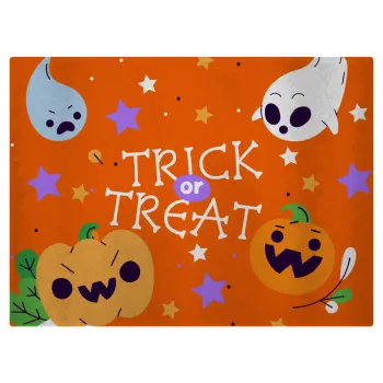 Halloween trick or treat Ghosts and Pumpkins, Επιφάνεια κοπής γυάλινη (38x28cm)