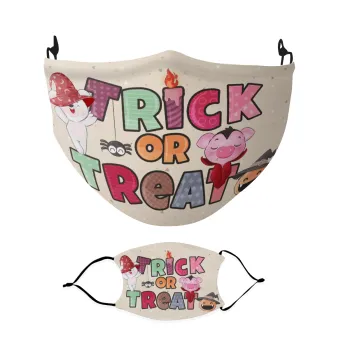 Halloween trick or treat kids, Μάσκα υφασμάτινη Ενηλίκων πολλαπλών στρώσεων με υποδοχή φίλτρου